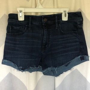 dark wash jean shorts